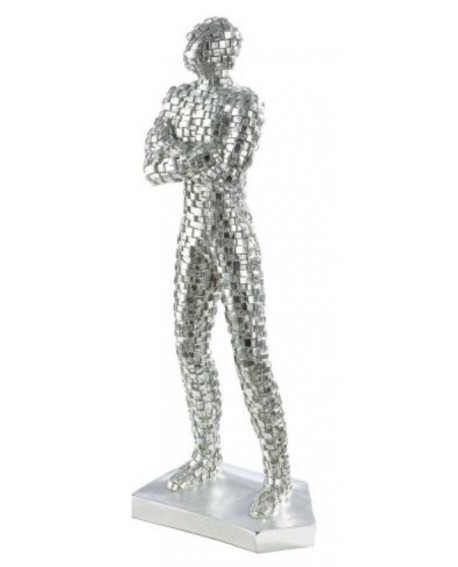SCULPTURE HOMME ARGENT GILDE