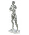 SCULPTURE HOMME ARGENT GILDE