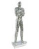 SCULPTURE HOMME ARGENT GILDE