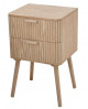 TABLE DE CHEVET 2 TIROIRS RAYURES NATUREL CASATHAI