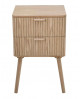 TABLE DE CHEVET 2 TIROIRS RAYURES NATUREL CASATHAI
