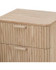TABLE DE CHEVET 2 TIROIRS RAYURES NATUREL CASATHAI