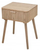 TABLE DE CHEVET 1 TIROIR RAYURES NATUREL CASATHAI