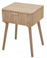 TABLE DE CHEVET 1 TIROIR RAYURES NATUREL CASATHAI