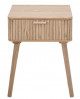 TABLE DE CHEVET 1 TIROIR RAYURES NATUREL CASATHAI