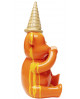 FIGURINE DÉCORATIVE SITTING GELATO BEAR ORANGE KARE DESIGN