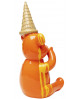 FIGURINE DÉCORATIVE SITTING GELATO BEAR ORANGE KARE DESIGN