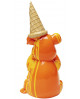 FIGURINE DÉCORATIVE SITTING GELATO BEAR ORANGE KARE DESIGN