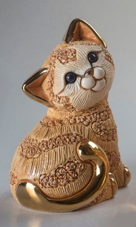 Statuette Bebe Chat Ginger De Rosa