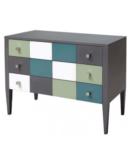COMMODE BASSE MULTICOLORE BATEL