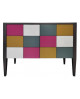 COMMODE BASSE MULTICOLORE BATEL