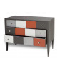 COMMODE BASSE MULTICOLORE BATEL