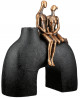 VASE COUPLE EFFET BRONZE GILDE