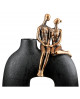 VASE COUPLE EFFET BRONZE GILDE