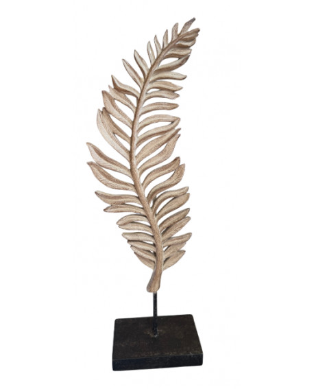 SCULPTURE FEUILLE GILDE