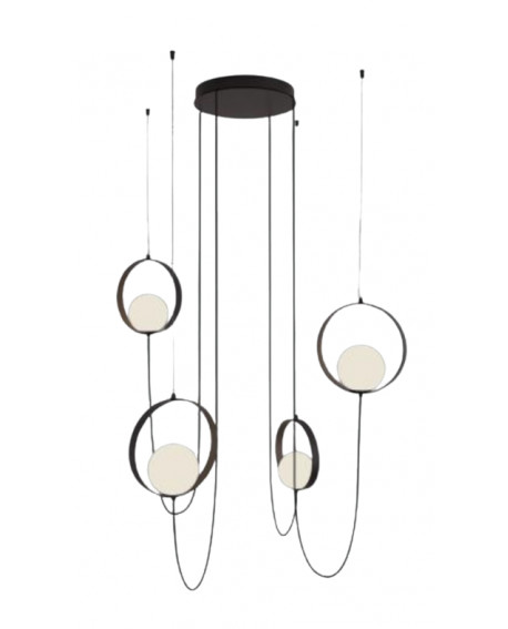 SUSPENSION HALO CHANDELIER 4L ACB