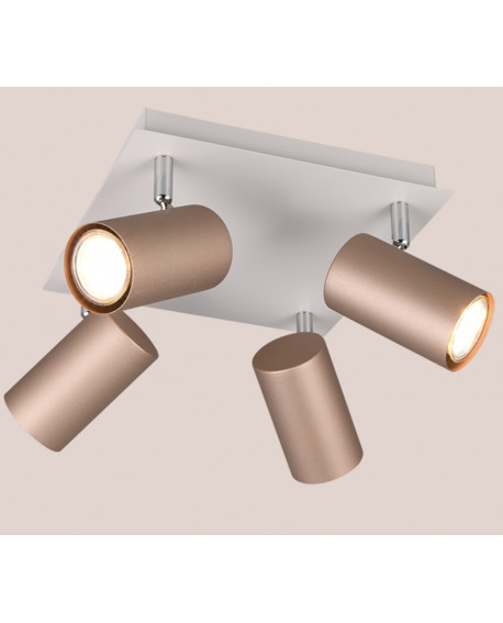PLAFONNIER 4L MARLEY VIEUX BRONZE TRIO