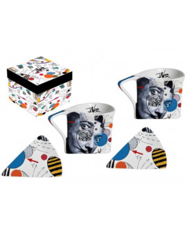 ENSEMBLE 2 TASSE TRIANGLE DALI LOUI JOVER FRIDA KAHLO SOCADIS