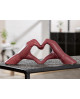 SCULPTURE MAINS COEUR ROUGE FONCÉ GILDE