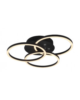 PLAFONNIER LED CIRCLE NOIR MAT REALITY