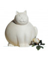 SCULPTURE FAT CAT BLANC MAT GILDE