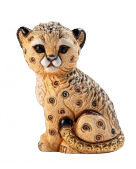 STATUETTE BEBE GUEPARD DE ROSA