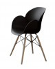 FAUTEUIL LOTUS WOOD NOIR LA SEGGIOLA