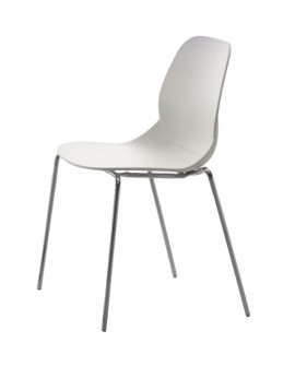 CHAISE SHELL METAL BLANC LA SEGGIOLA