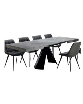 TABLE DE REPAS COMPACT GRIS BASALTE LA SEGGIOLA