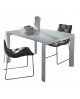 TABLE REPAS SLIVER EXTRA-BLANC BRILLANT LA SEGGIOLA