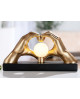 LAMPE DE TABLE MAINS COEUR GILDE