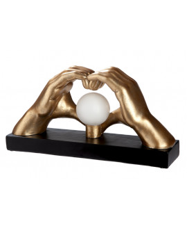 LAMPE DE TABLE MAINS COEUR GILDE