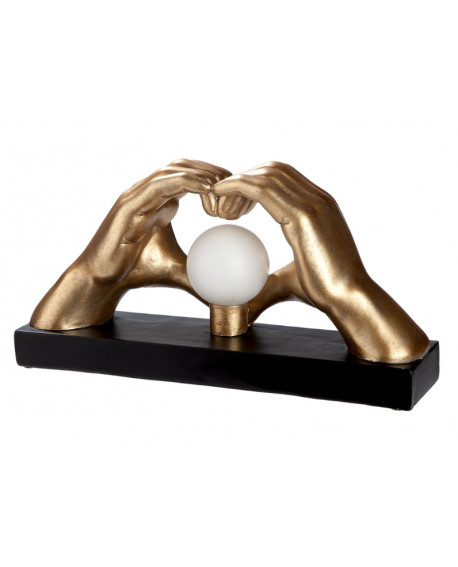 LAMPE DE TABLE MAINS COEUR GILDE