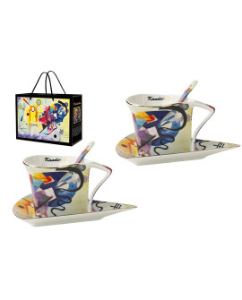 ENSEMBLE 2 TASSES TRIANGLE KANDINSKY SOCADIS