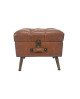 POUF COFFRE SIMILI CUIR - NAVAJO