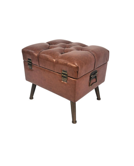 POUF COFFRE SIMILI CUIR - NAVAJO