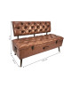 CANAPE COFFREc SIMILI CUIR - NAVAJO - SOCADIS