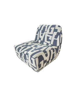 FAUTEUIL FAUTEUIL GEOMETRIQUE BOB BLEU SOCADIS