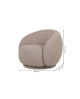 FAUTEUIL PIVOTANT HORTENSE BEIGE SOCADIS