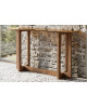 CONSOLE VERRE FUME BRUN LAZARE SOCADIS