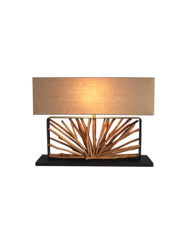 LAMPE SEA BOIS LONGAN ET HEVEA / STRUCTURE METAL- INTERIOR SOCADIS