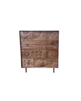 COMMODE 4 TIROIRS MOCHA MANGUIER SOCADIS