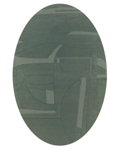 TAPIS DESIGNERS COLLAGE OVALE TOULEMONDE BOCHART