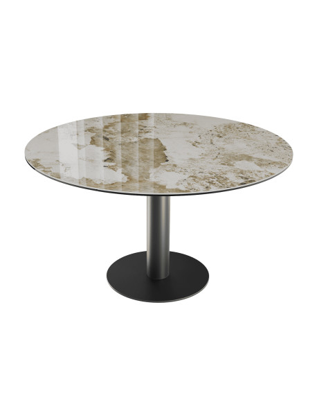 TABLE DE REPAS NEW LUNA MARBRE CALCATTA AKANTE