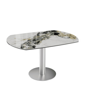 TABLE DE REPAS NEW LUNA MARBRE DORO AKANTE