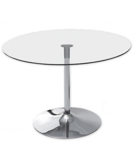 TABLE DE REPAS VERRE TREMPE CORAL