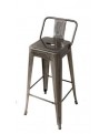TABOURET VOLT ALTO ACIER NATUREL