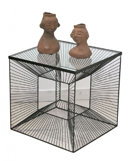 TABLE D'APPOINT CUBE DESIGN GEOMETRIQUE SO SKIN IDASY