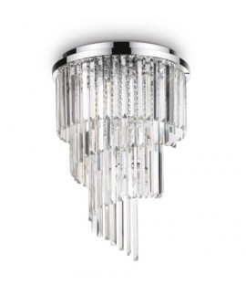 PLAFONNIER CARLTON PL12 CHROME IDEAL LUX