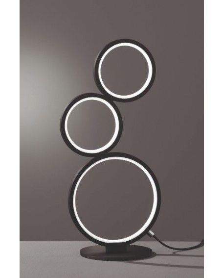 LAMPE LED RONDO NOIR MAT TRIO